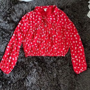 Forever 21 floral long sleeve shirt size medium